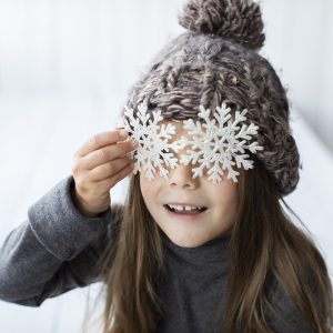 dziewczynka z płatkiem sniegu